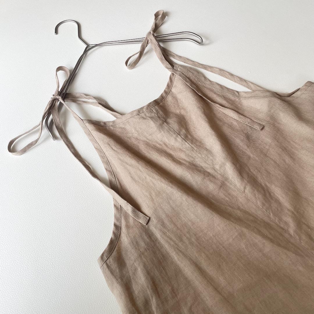 美品　TICCA　ティッカ　麻オーバーオール　リネンサロペット　オールインワン