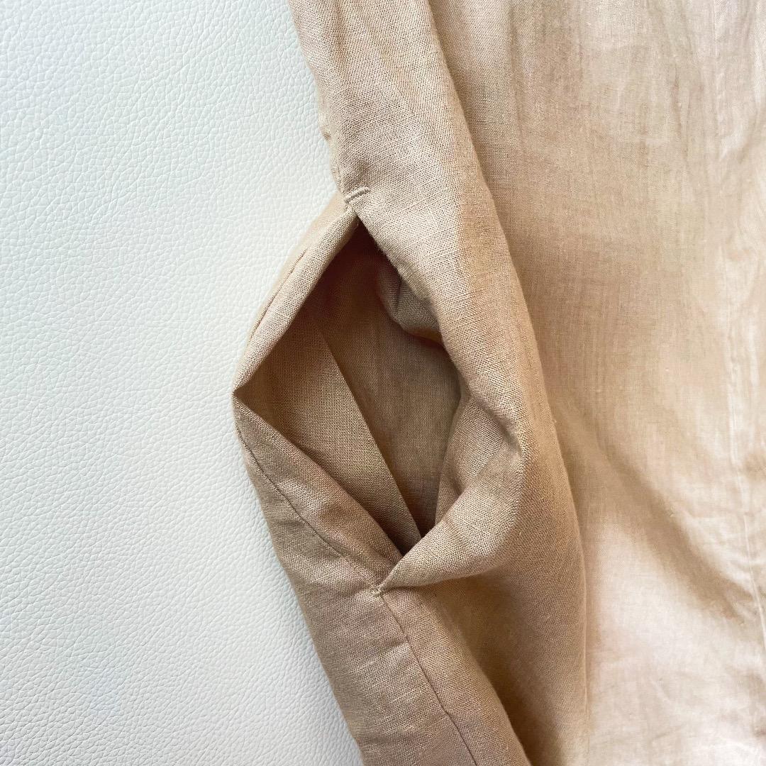 美品　TICCA　ティッカ　麻オーバーオール　リネンサロペット　オールインワン