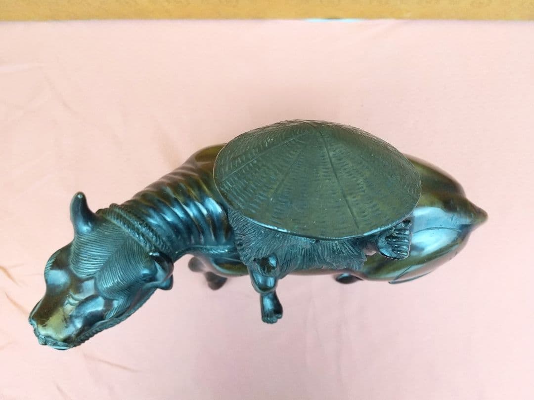 【お値下げしました！】銅製　香炉　牛乗り人　蓑笠　煙管