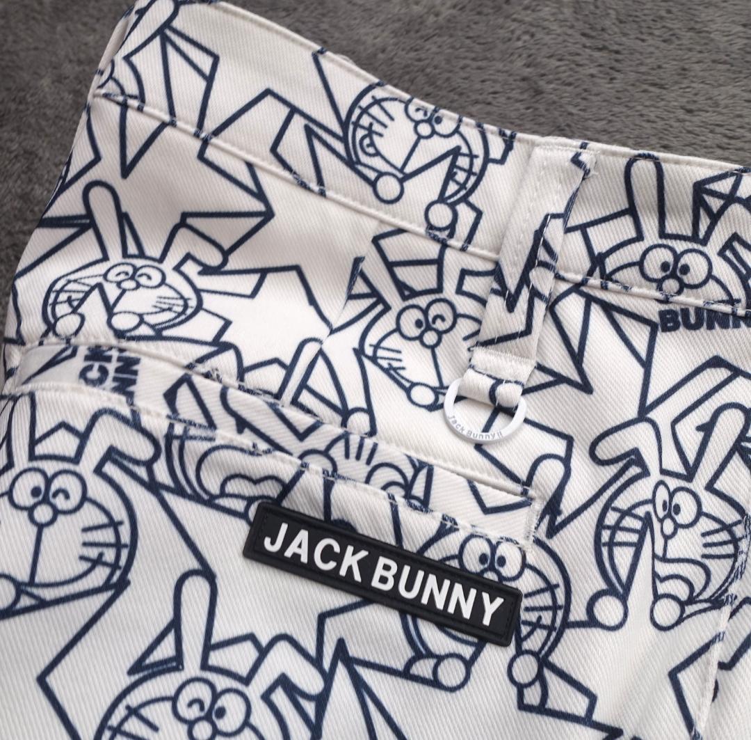 C新品 6/XL秋冬 ジャックバニー × ドラえもん 総柄 裏起毛 ゴルフパンツ