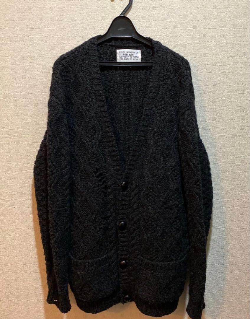 ピール＆リフト　アランカーディガン　ダメージ加工　SEXPISTOLS