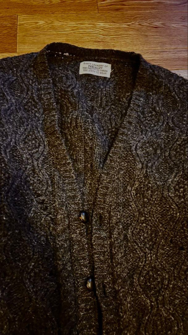 ピール＆リフト　アランカーディガン　ダメージ加工　SEXPISTOLS