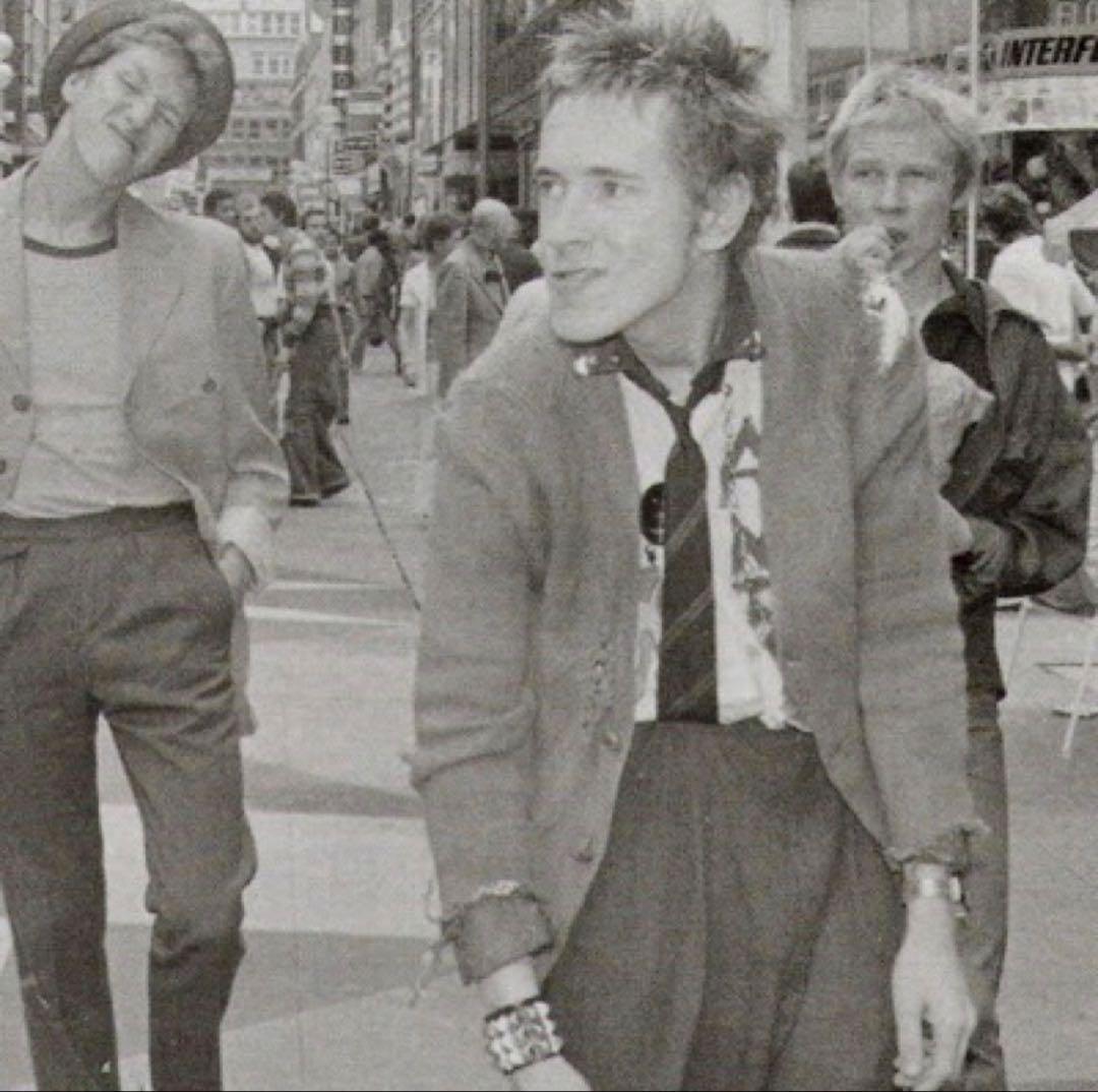 ピール＆リフト　アランカーディガン　ダメージ加工　SEXPISTOLS