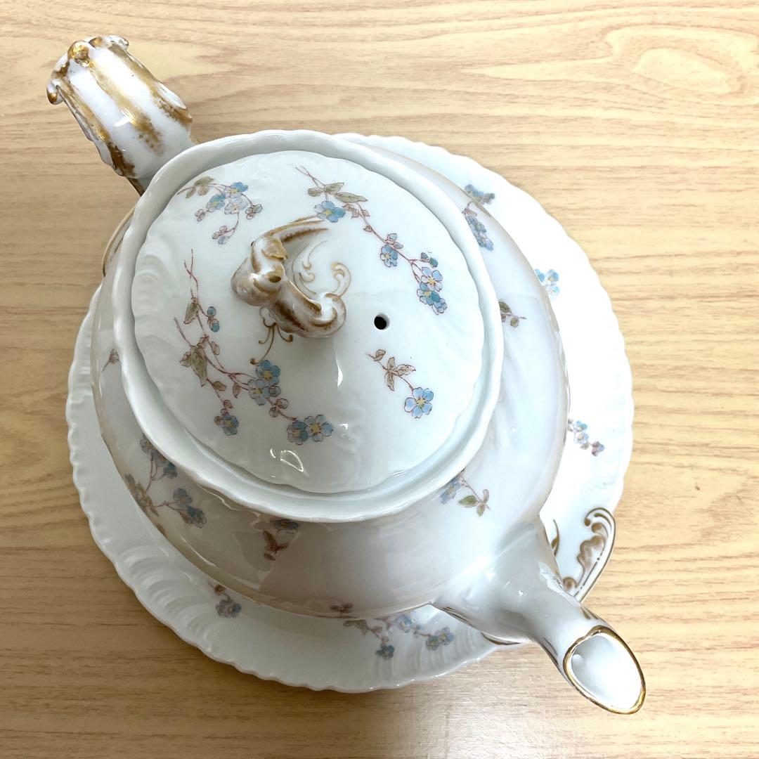 アビランド リモージュ　ティーポット　ケーキプレート　セット