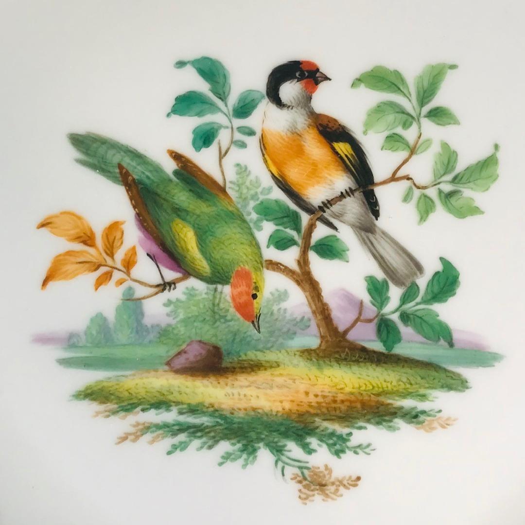 Meissen 古マイセン/※美術館級 1級品 鳥金彩 大皿レリーフ プレート