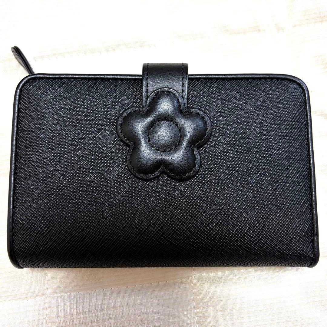未使用☆マリークワント デイジーパッチスナップ ウォレット