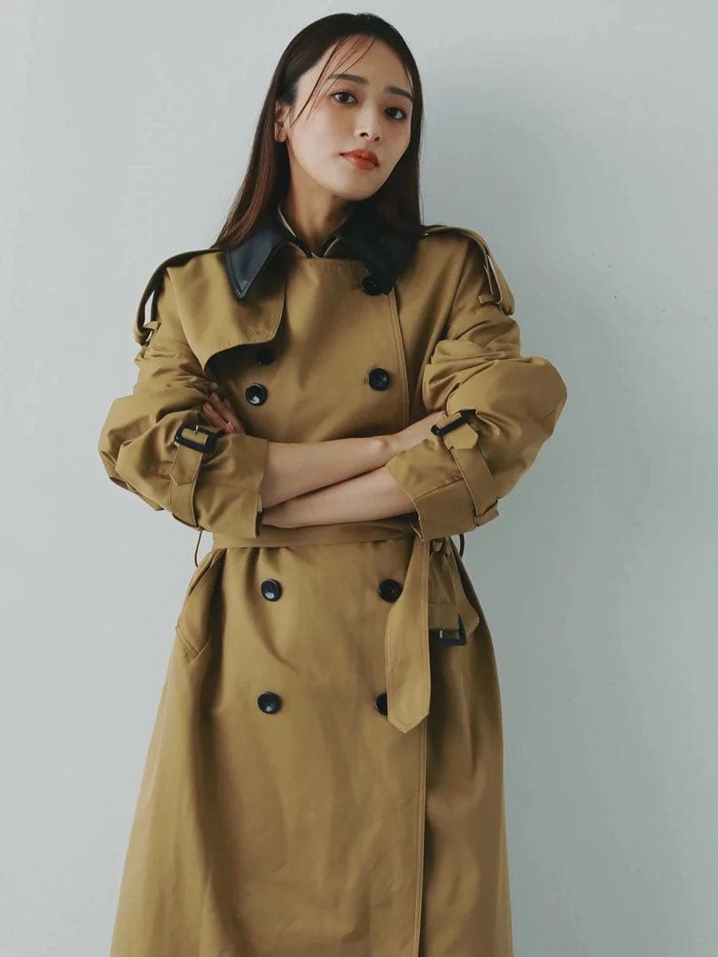 【新品即発送】AJUGA.★2WAYボリュームトレンチコート