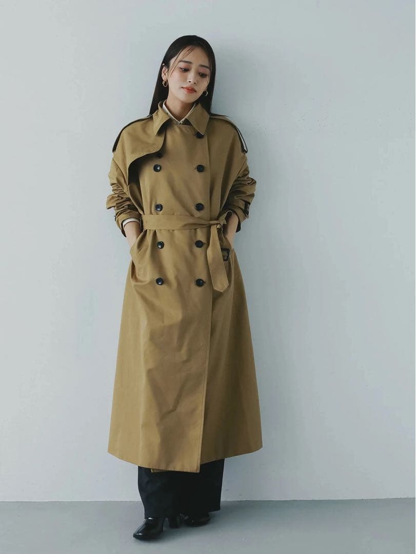 【新品即発送】AJUGA.★2WAYボリュームトレンチコート