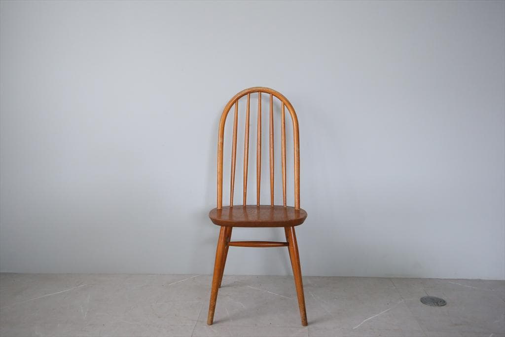 英国アンティーク木製フープバックチェア/イス/クエーカー/飾り棚(87-33-4