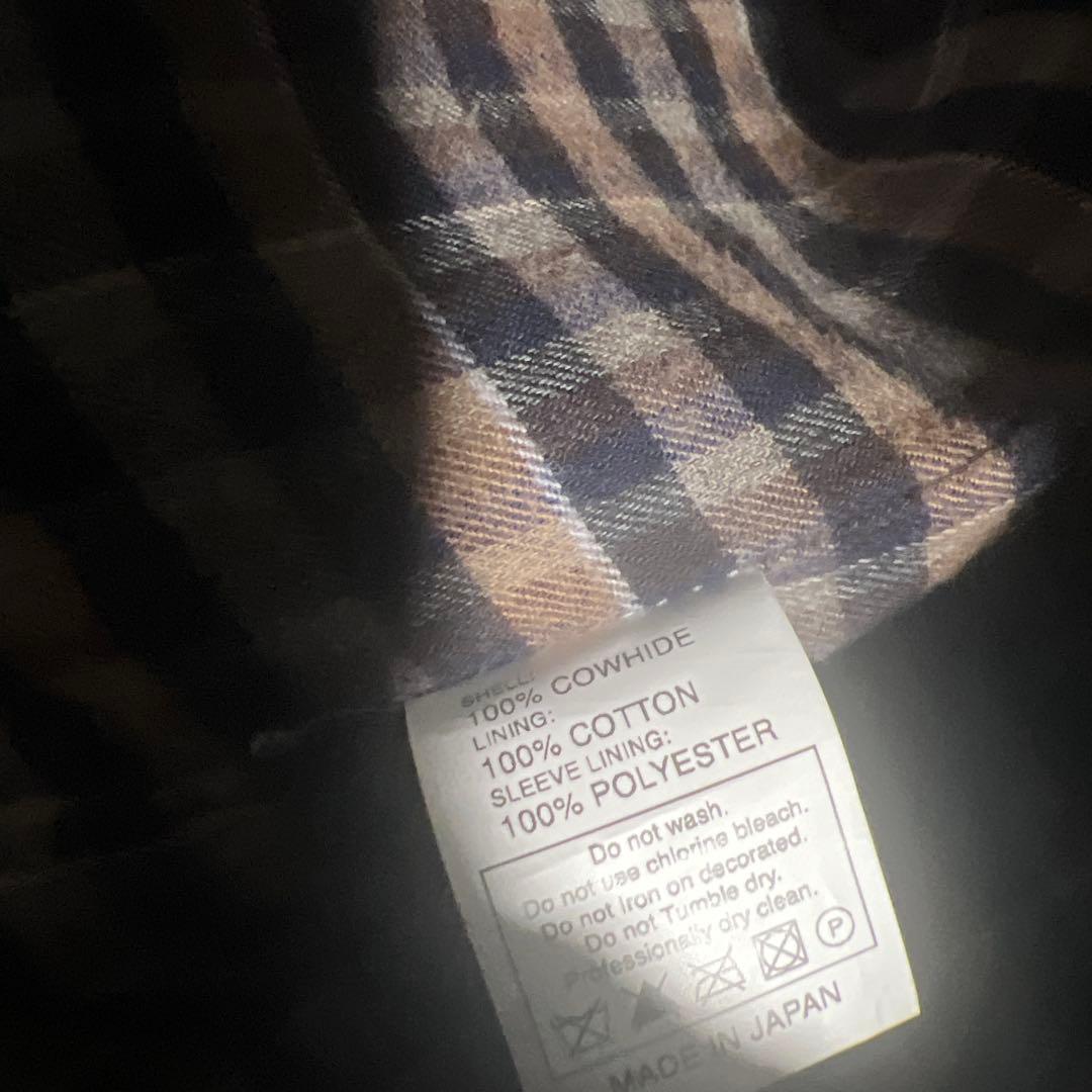 Cootie ブラックレザーシングルライダースジャケット