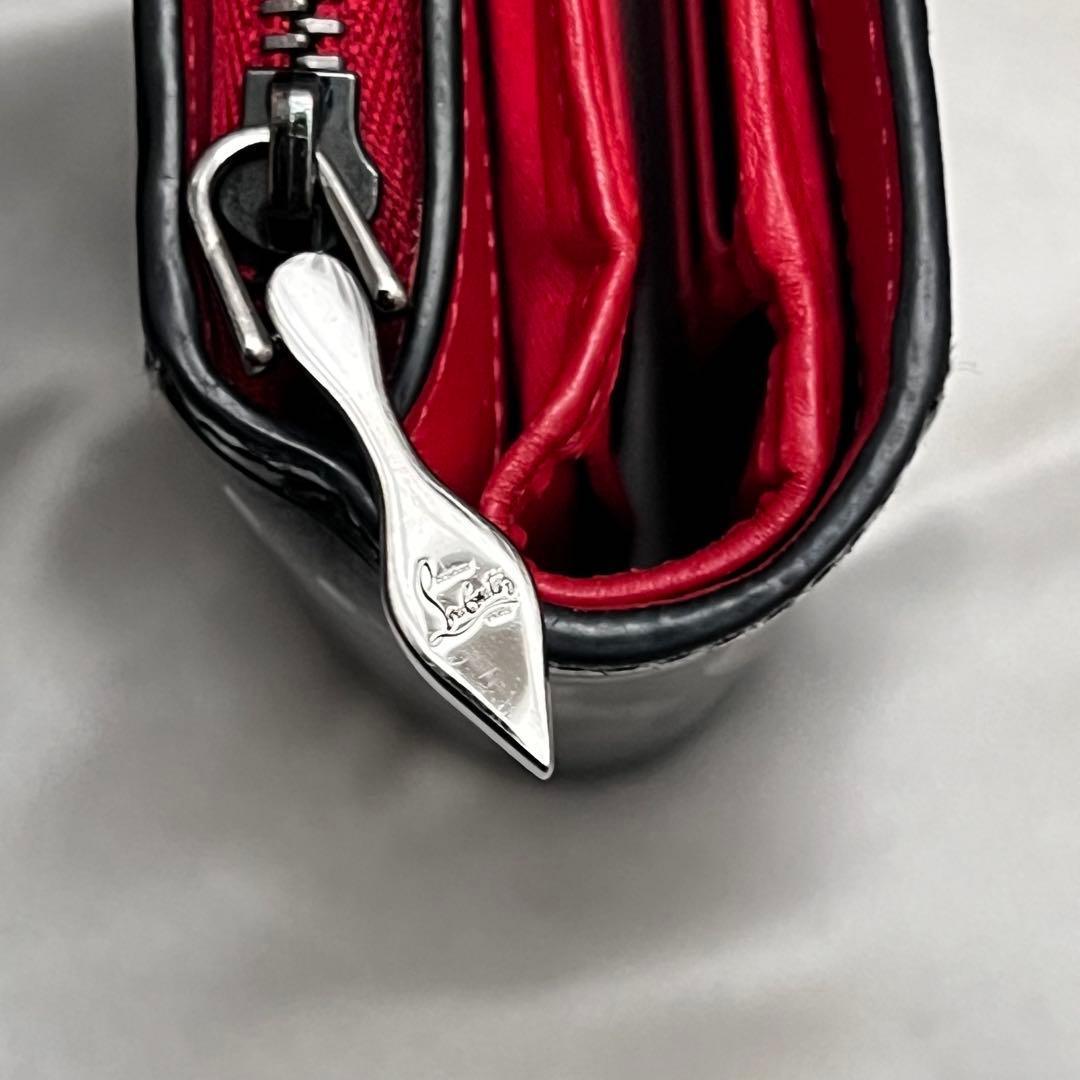 ◇箱・袋付きレア極美品◇ルブタン　パロマ　折り財布　クロコ型押し×ラバーソール