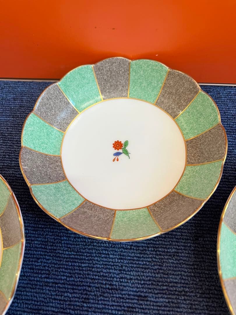1413 香蘭社　金彩　皿　5 客　未使用