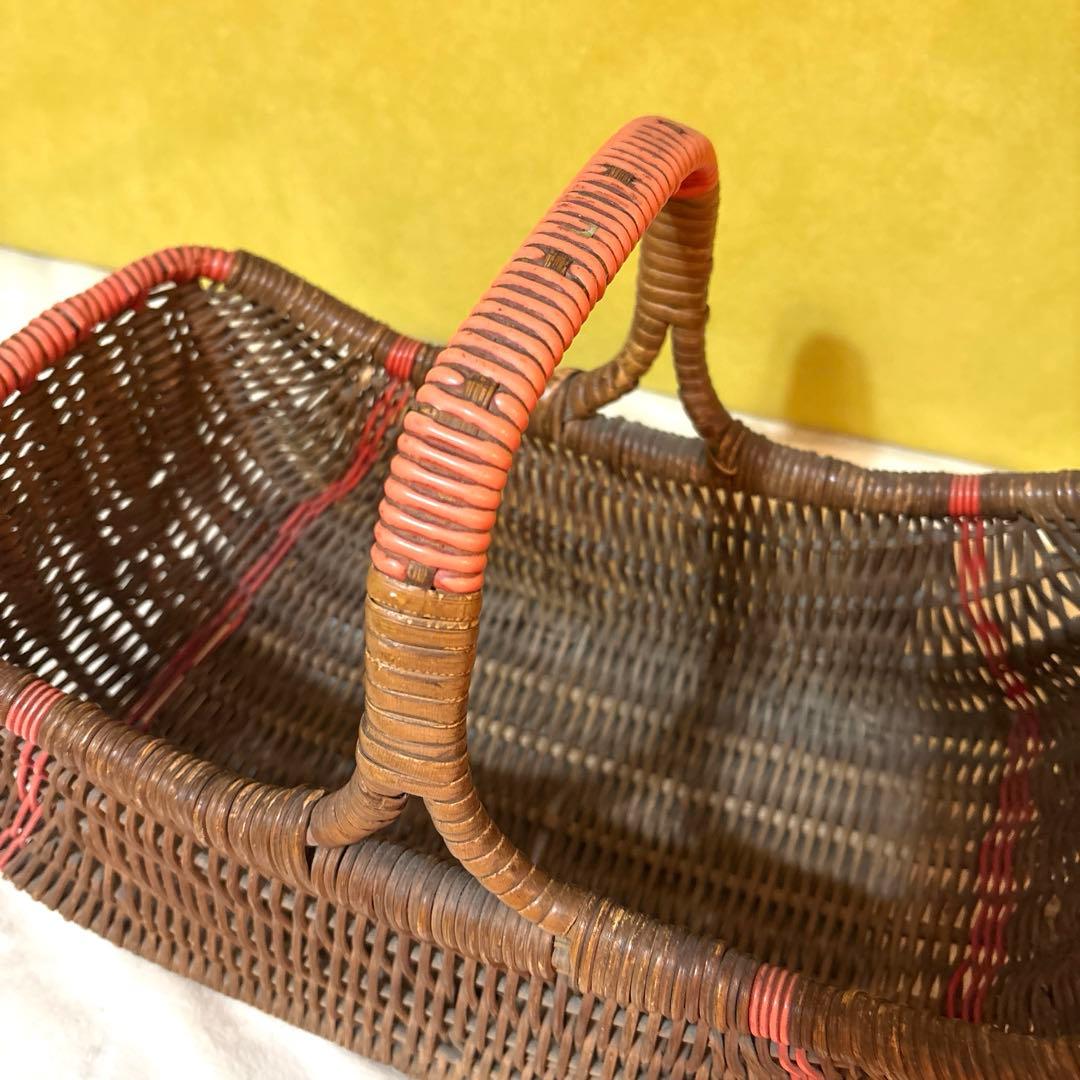 イギリス　アンティークバスケット