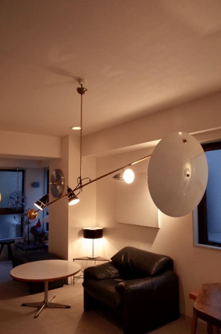 ミッドセンチュリー スティルノボ シャンデリア アンティーク イタリア 真鍮