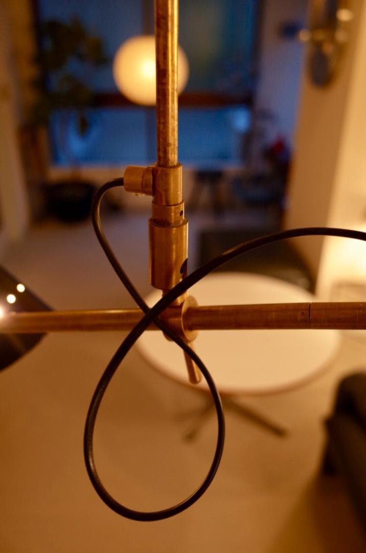 ミッドセンチュリー スティルノボ シャンデリア アンティーク イタリア 真鍮