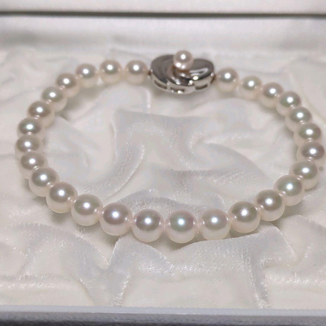 【K18入り ブレスレット】あこや真珠 約6.5-7.0mm 389