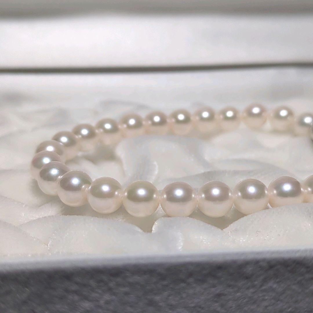 【K18入り ブレスレット】あこや真珠 約6.5-7.0mm 389