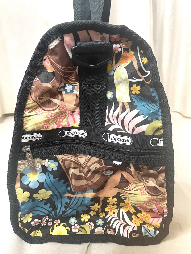 ハワイ限定　レスポートサック　 ボストン　ワヒネフラ柄 旅行用バッグ　ポーチ