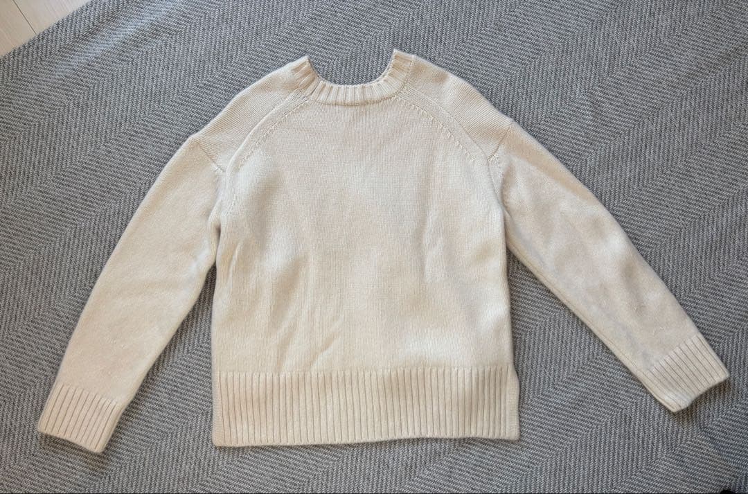 美品！ATON COOMA LAMBS WOOL | クルーネックセーターオフ白
