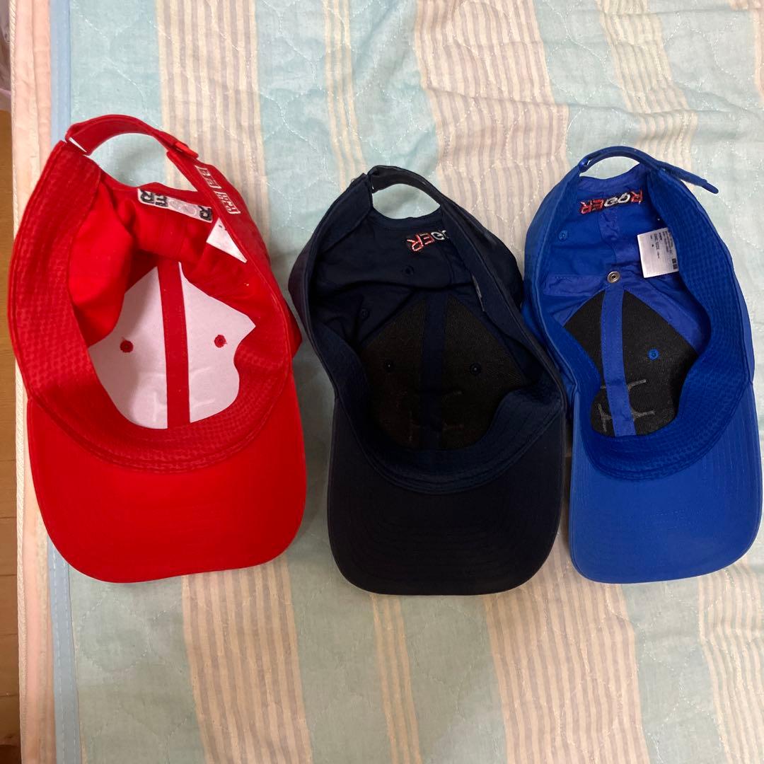 ユニクロ RFロゴキャップ3個セット（赤・ネイビー・ブルー）