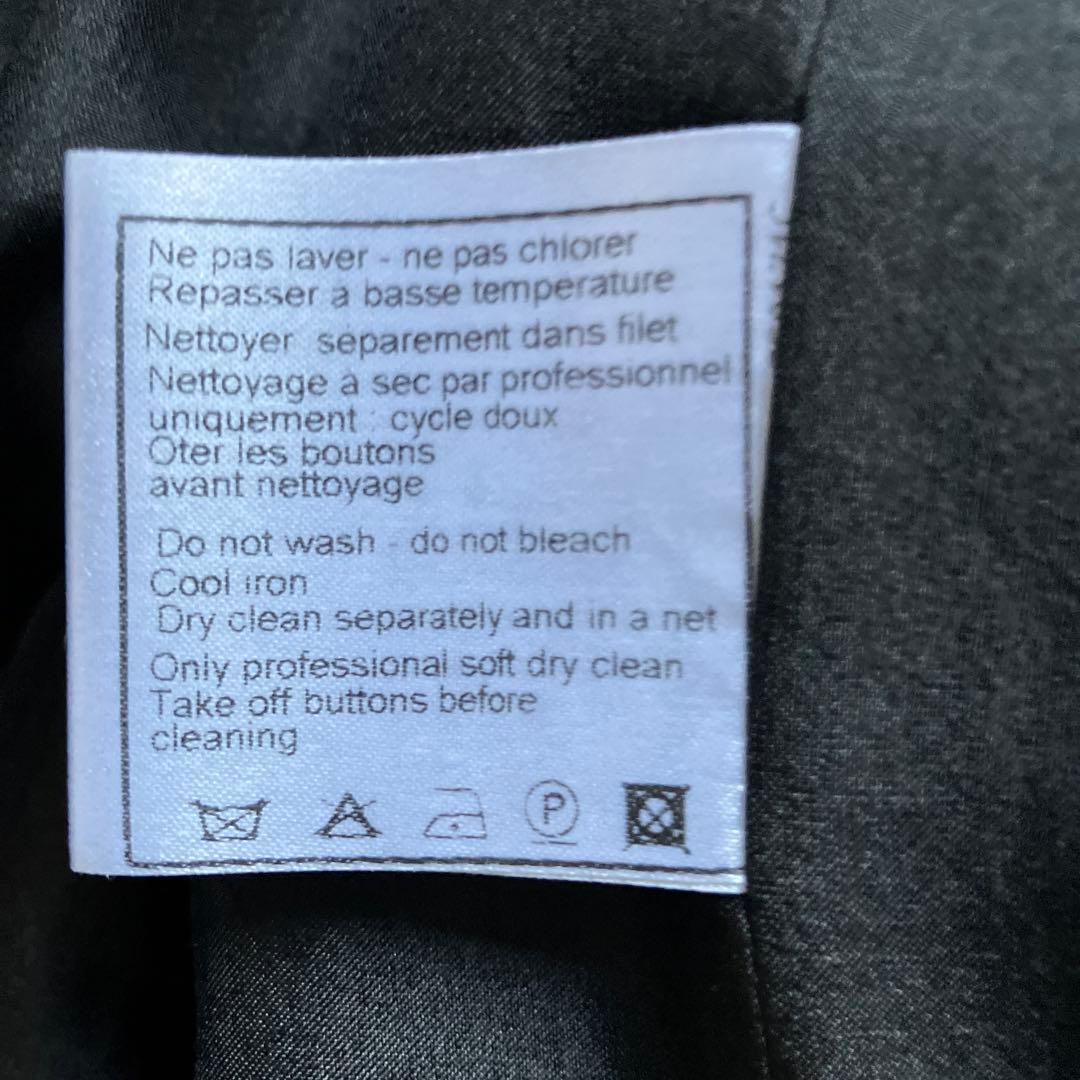 CHANEL ブラックトレンチコート 38