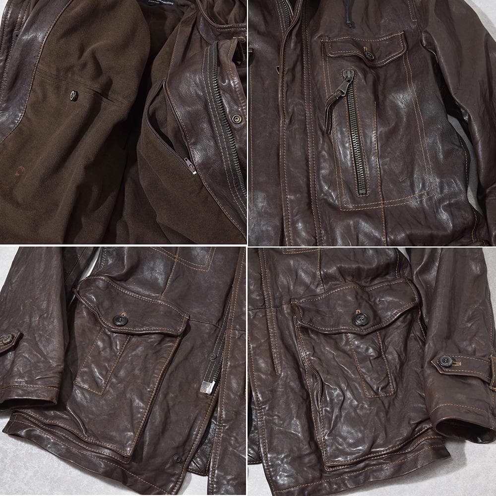 MARCELLO PAMPALONI M-65 バッファローレザージャケット