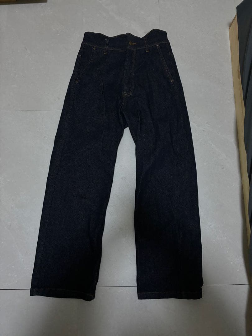 パンツ eaphi WAVE DESIGN HIGH WAIST DENIM short