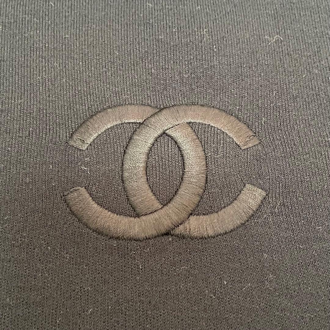 極美品 シャネル ココマーク ニット ワンピース 半袖 黒 M レディース