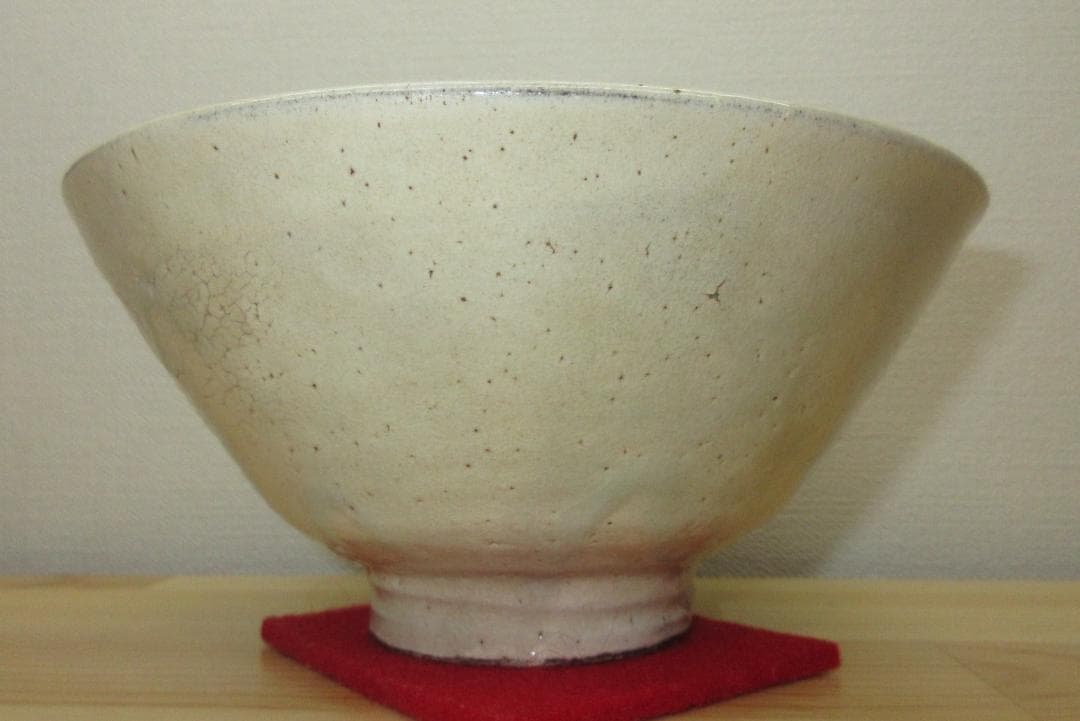 送料込【逢絢亭】茶道具 茶碗 高麗 銘「春の山」表千家書付 作家物 共箱入り