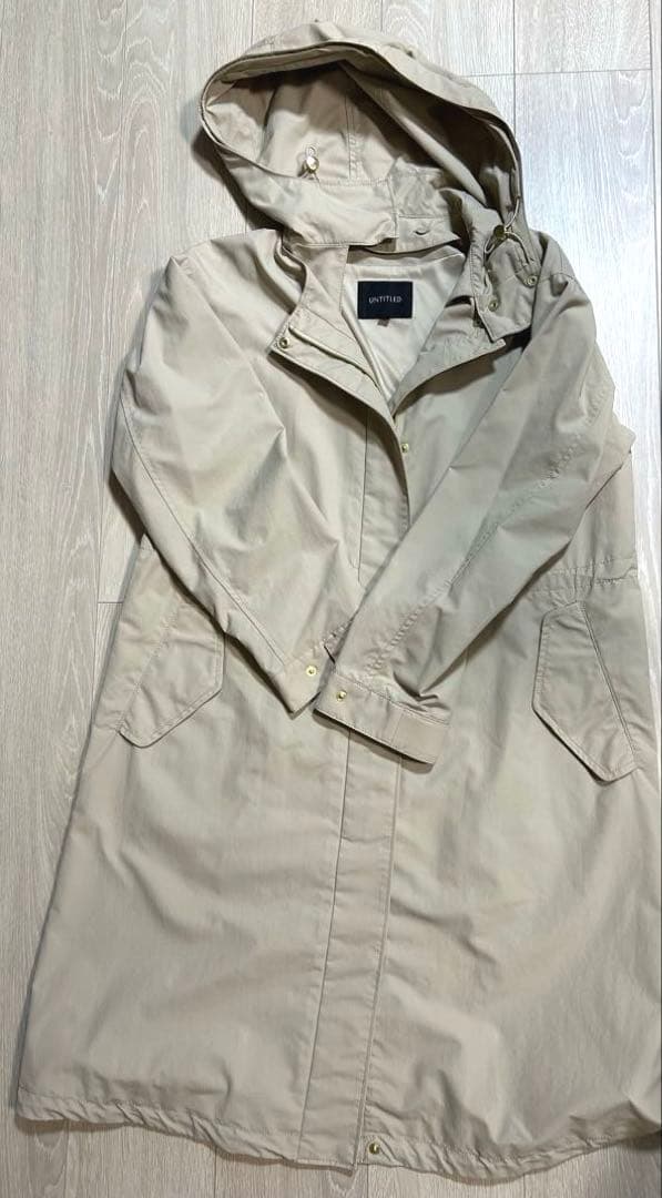 新品・未使用　フード2WAY モッズコート ベージュ