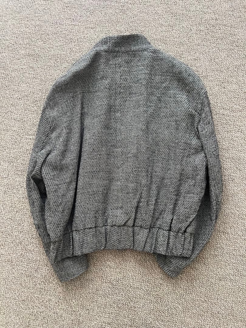 by H. グレー ジップアップ リブ編みジャケット