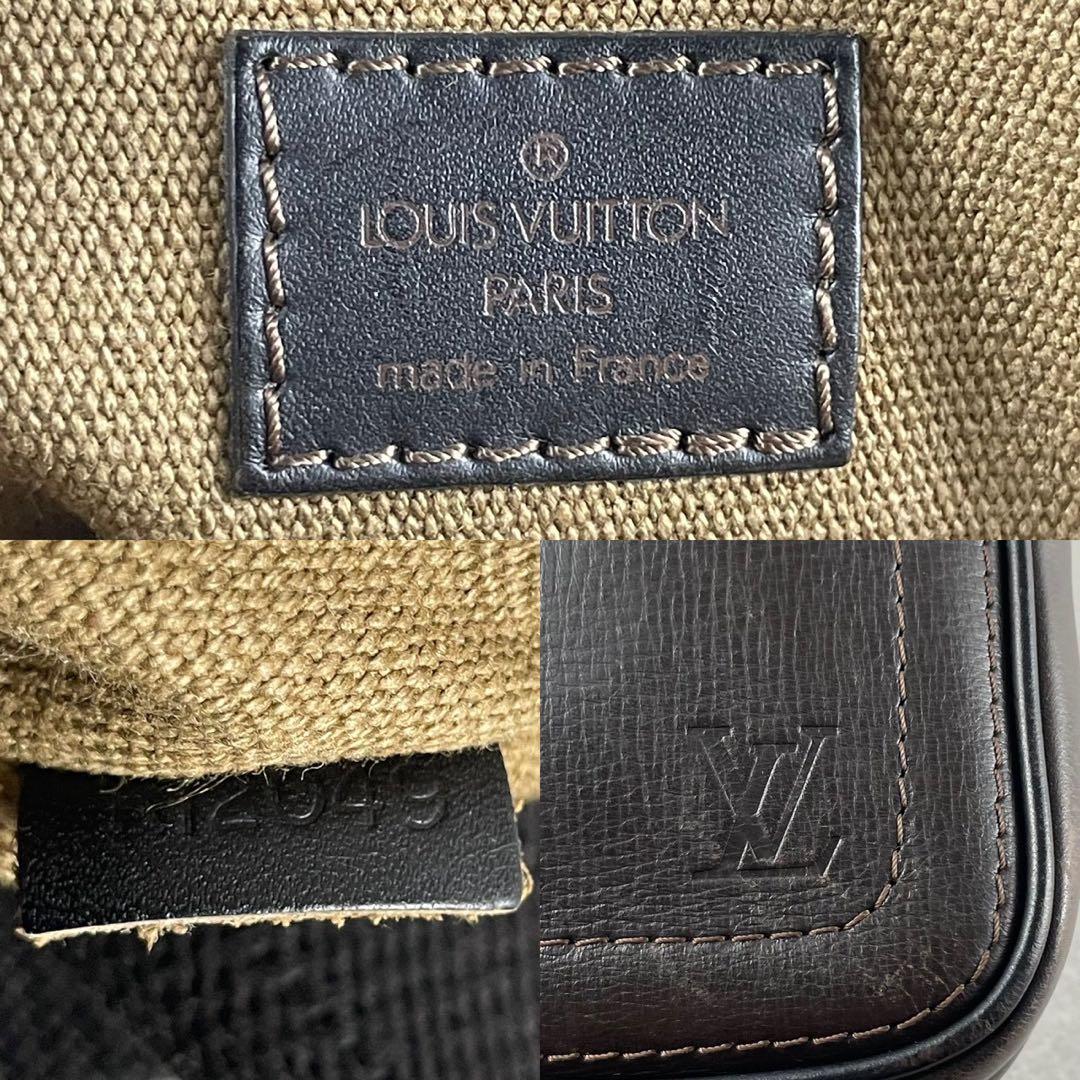 ✨美品✨ルイヴィトン ボディバッグ ユタ スィウ LVロゴ レザー ブラウン