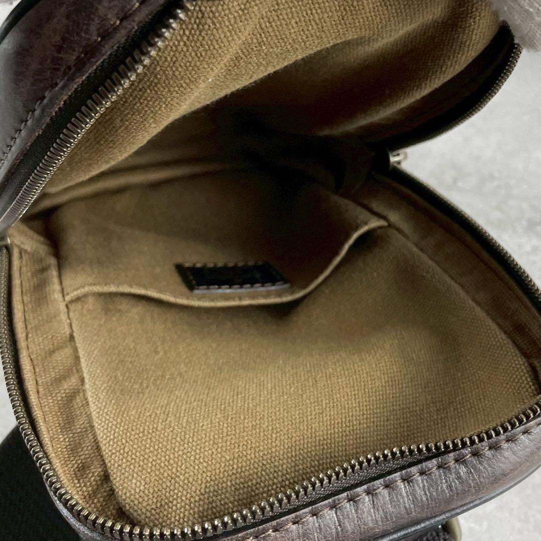 ✨美品✨ルイヴィトン ボディバッグ ユタ スィウ LVロゴ レザー ブラウン