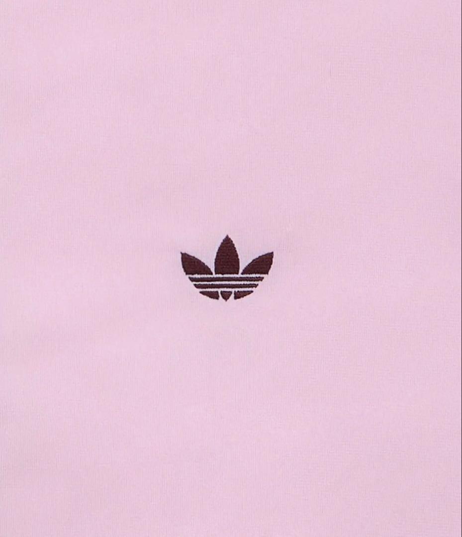 adidas ピンク 茶色 ストライプジャージ 韓国