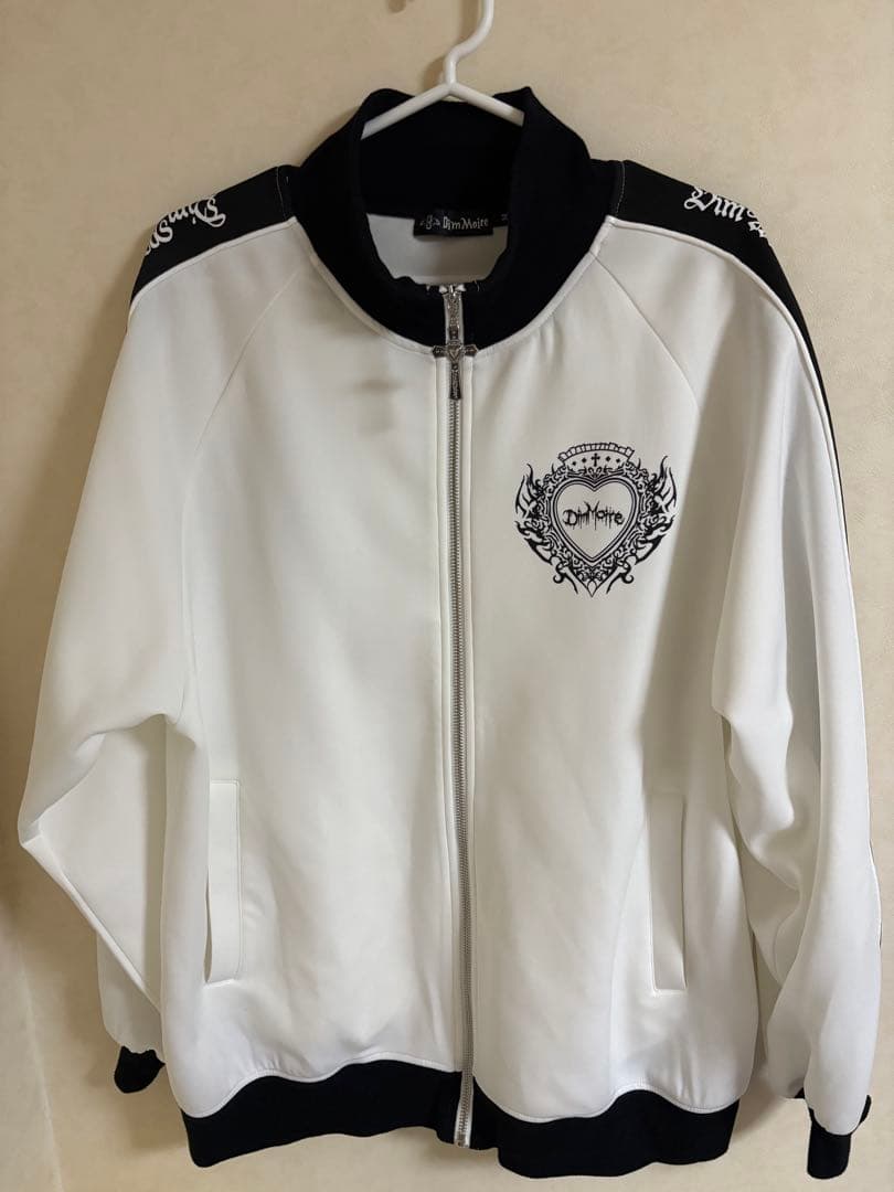 DimMoire ロゴプリントジャージトップス 白