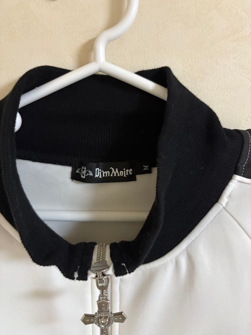 DimMoire ロゴプリントジャージトップス 白