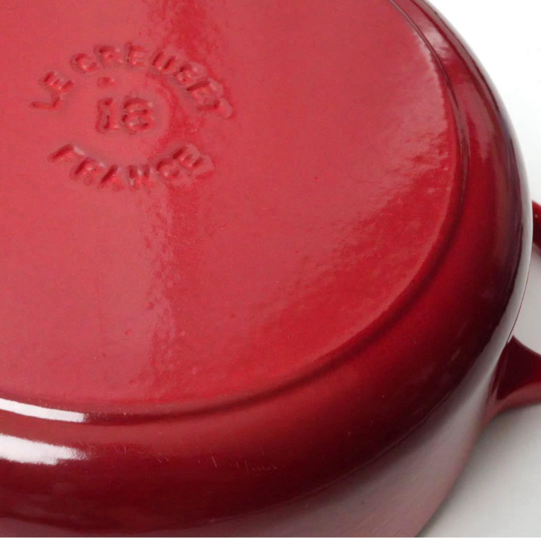 【美品】LE CREUSET　ココット ジャポネーズ チェリーレッド　18cm