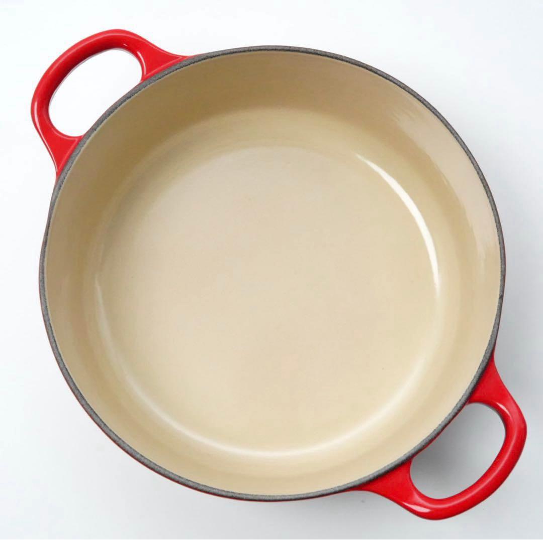 【美品】LE CREUSET　ココット ジャポネーズ チェリーレッド　18cm