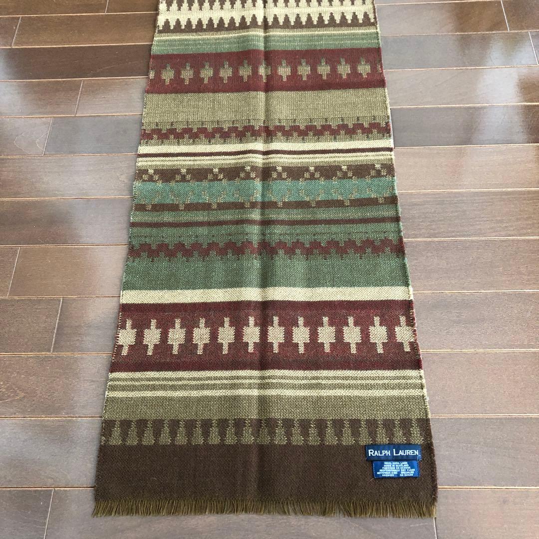 RALPH LAUREN スコットランド製　マフラー　ラグ柄　ラルフローレン