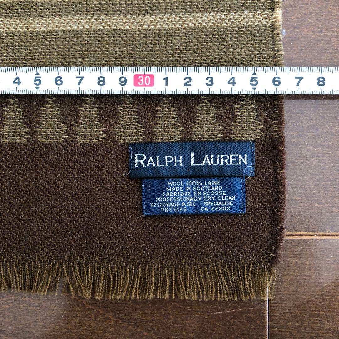 RALPH LAUREN スコットランド製　マフラー　ラグ柄　ラルフローレン