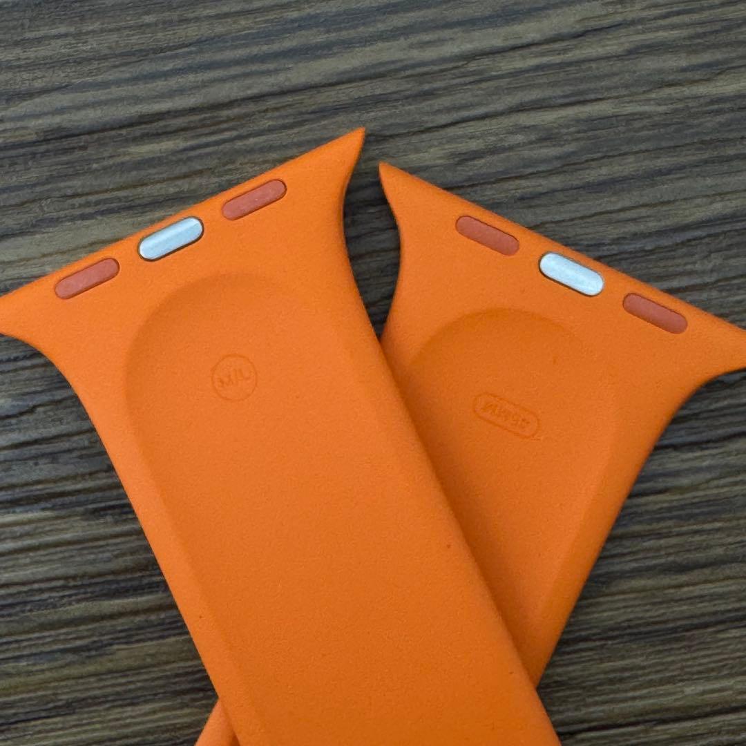 2421 Apple Watch エルメス　オレンジ　ラバー　スポーツ