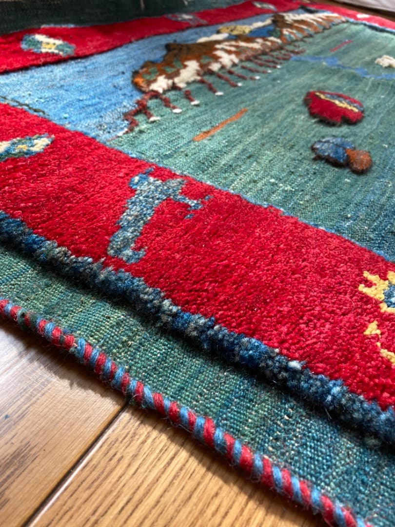 【在庫一掃セール】カシュガイ キリム ウール 152cm×106cm