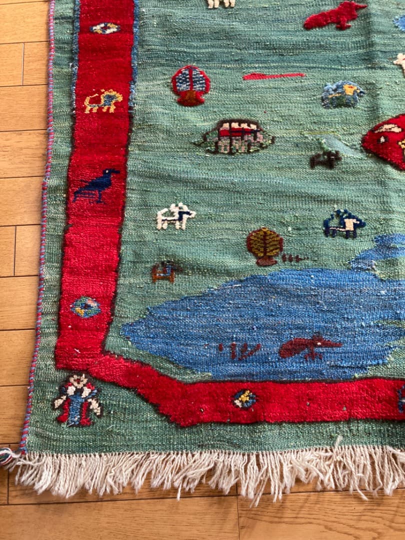 【在庫一掃セール】カシュガイ キリム ウール 152cm×106cm