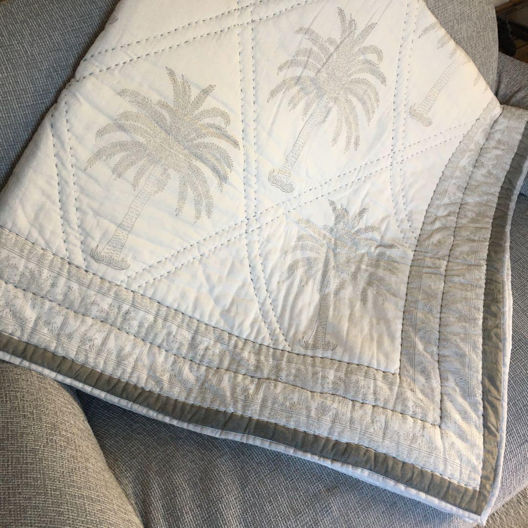 マルチカバー キルト ブランケット ソファ ベッド ヤシの木 ベビー 子供 北欧