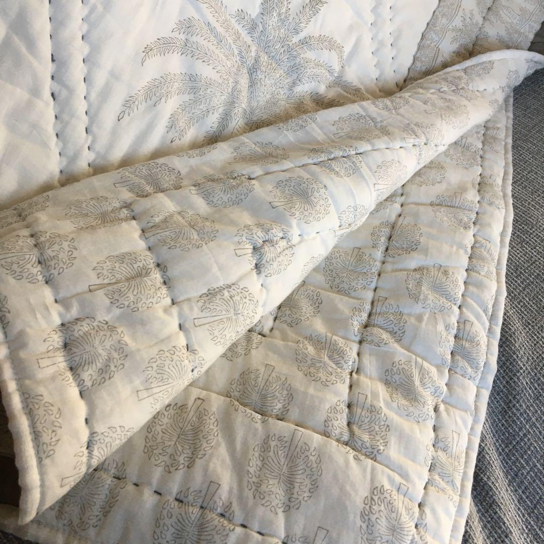 マルチカバー キルト ブランケット ソファ ベッド ヤシの木 ベビー 子供 北欧