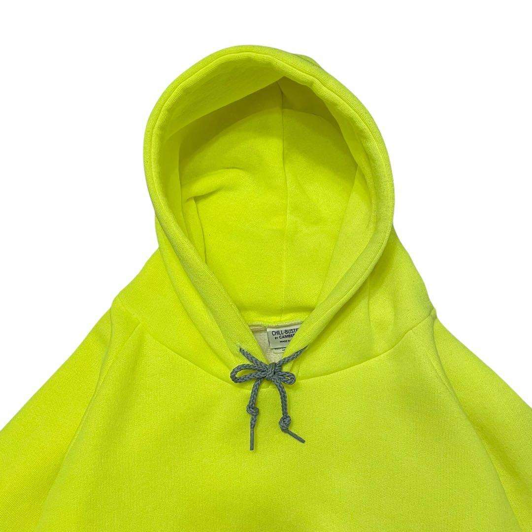 【美品】CAMBER キャンバー USA製 裏サーマル スウェットパーカー 蛍光