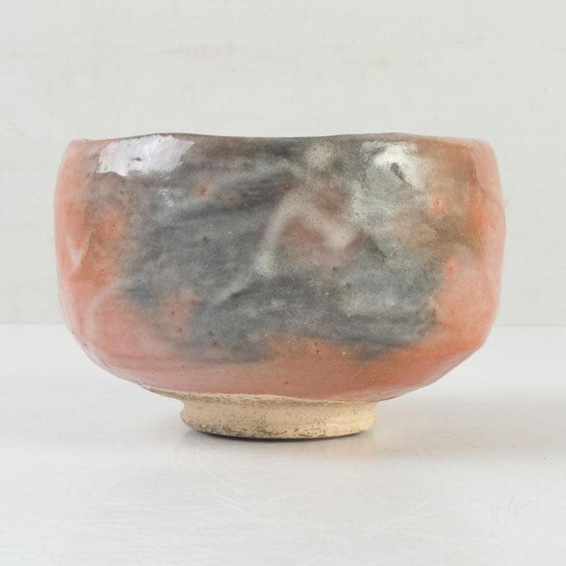 茶道具　芳幽軒　加藤石春作　赤楽茶碗　時代箱付　M　9732