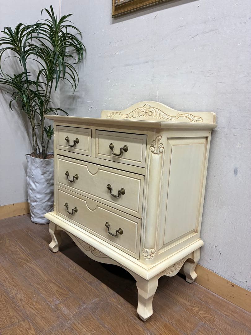 管439☆フレンチスタイル☆アンティーク調☆姫系☆3段チェスト