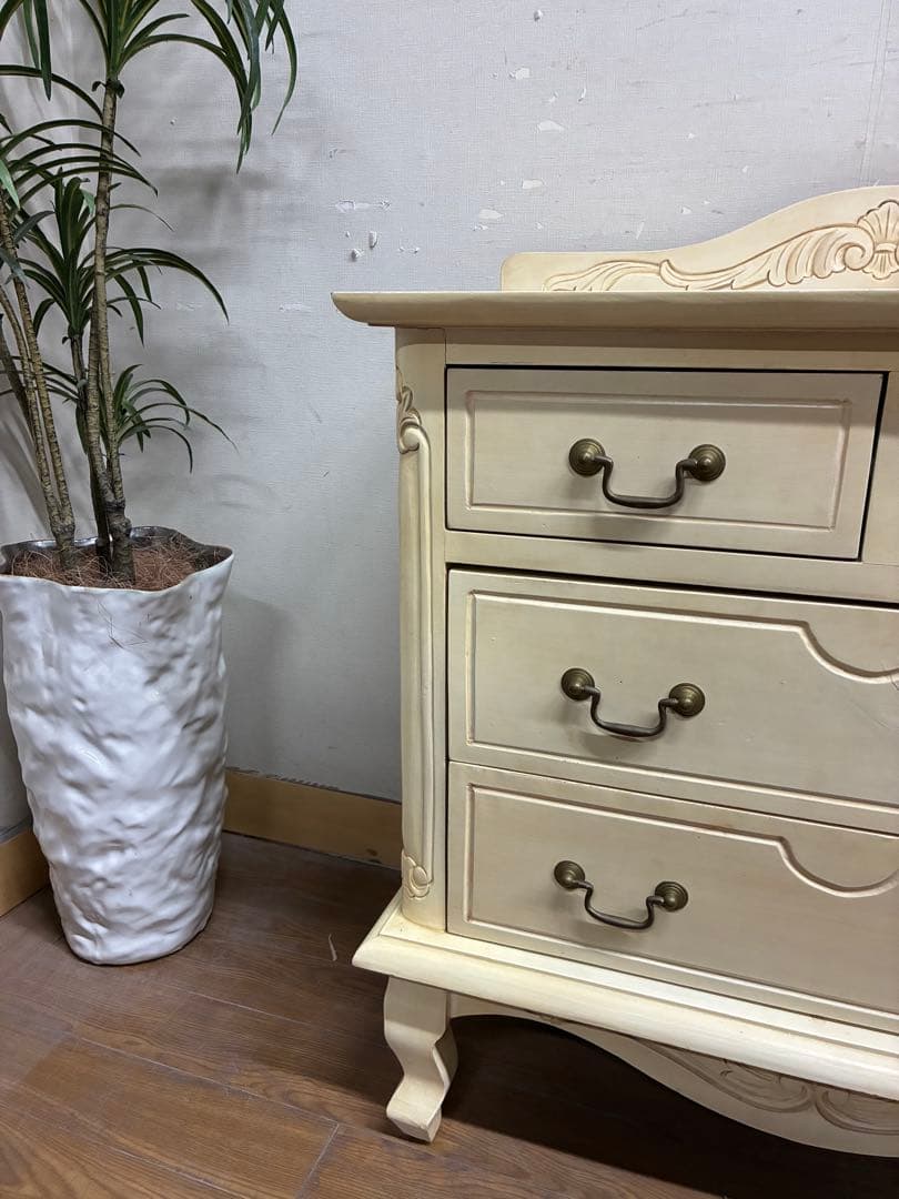 管439☆フレンチスタイル☆アンティーク調☆姫系☆3段チェスト