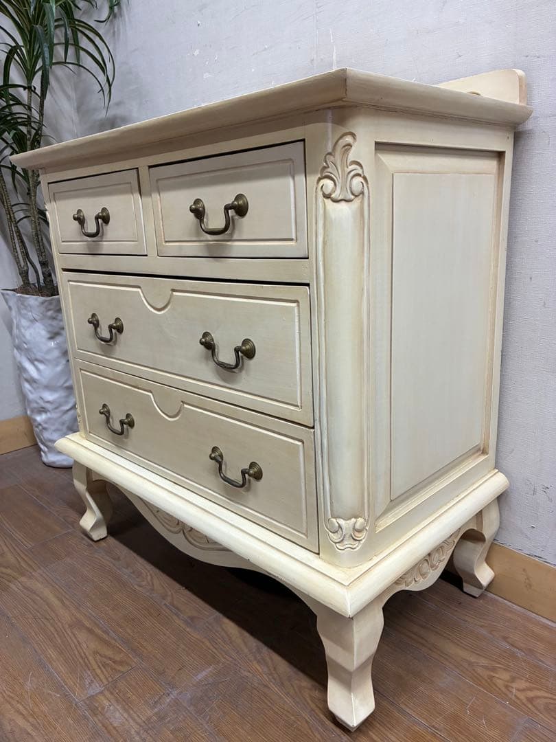 管439☆フレンチスタイル☆アンティーク調☆姫系☆3段チェスト